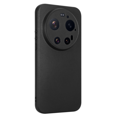 Juodas dėklas Tactical TPU telefonui Xiaomi 17 Ultra, matomas apvalus kameros modulis.