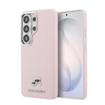 Rozinis Karl Lagerfeld deklas is grudetos PU odos, magnetinis uzsegimas, skirtas Samsung Galaxy S26 Ultra, matomas fotoaparato blokas