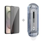 Juodos spalvos apsauginis ekrano stikliukas ir skaidrus apsaugos dėklas Samsung Galaxy S26, Nillkin Guardian 2.5D, 0.25 mm plonumo