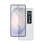 Juodas apsauginis ekrano stikliukas Samsung Galaxy S26 su OBAL:ME Privacy 5D logotipu