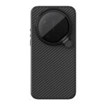 Juodas deklas Xiaomi 17 Ultra su Nillkin CarboProp Aramid Magnetic, carbon fiber tekstura