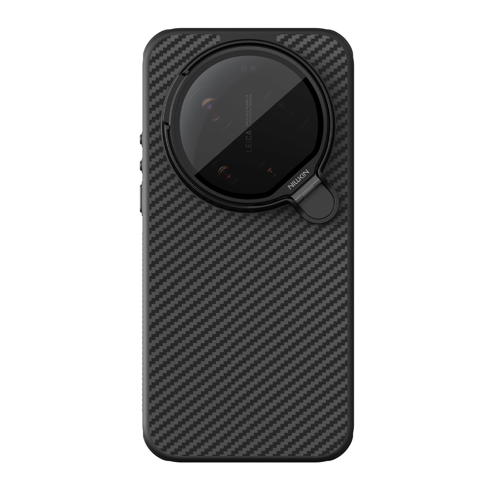 Juodas deklas Xiaomi 17 Ultra Nillkin CarboProp Aramid Magnetic Juodas deklas Xiaomi 17 Ultra su Nillkin CarboProp Aramid Magnetic, carbon fiber tekstura