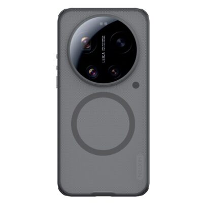 Skaidrus juodas dėklas Nillkin Super Frosted PRO Magnetic Xiaomi 17 Ultra, matomas tekstūruotas paviršius