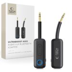 Juodas adapteris "TECH-PROTECT ULTRABOOST AU02 AUDIO ADAPTER AUX BLUETOOTH 5.4"