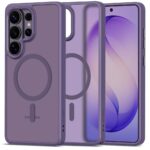 Violetinis dėklas Samsung Galaxy S26 Ultra su dideliu apvaliu laikiklio žiedu ant nugaros