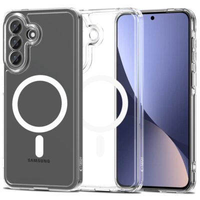 Skaidrus deklas Samsung Galaxy A27 5G Tech-Protect FlexAir Hybrid Magsafe – matomas skaidrus rėmas ir kamerų blokas