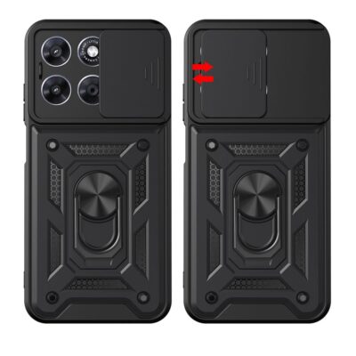 Juodas dėklas Tech-Protect Camshield Pro Motorola Moto G57 POWER / G67 POWER su kameros apsauga