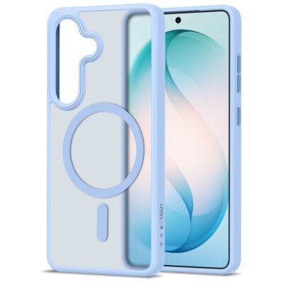 Šviesiai mėlynas dėklas Samsung Galaxy S26 Tech-Protect Magmat Magsafe su integruotu žiedo laikikliu ant nugaros