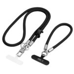 Juodas-titano spalvos dirželis „TECH-PROTECT C10S ROPE CROSSBODY & WRIST”