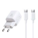 Baltas Joyroom JR-TG7 įkroviklis su 33W USB-C / USB-A ir 1,0 m USB-C kabeliu