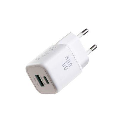 Baltas įkroviklis Joyroom JR-TG7 33W USB-C / USB-A su dviem uostais