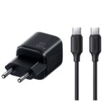 Juodas Joyroom JR-TG7 33W USB-C / USB-A įkroviklis su USB-C kabeliu 60W 1.0m