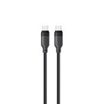 Juodas Acefast C16-03 USB-C į USB-C kabelis, ilgis 1.2 m