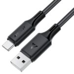 Juodas Acefast C17-04 USB-A į USB-C kabelis 1.2 m