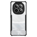 Skaidrus-juodas dėklas Tactical Quantum Stealth telefonui Xiaomi Redmi Note 15 5G