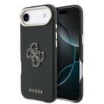Juodas originalus dėklas Guess PU Resin Logo telefonui Apple Iphone Air