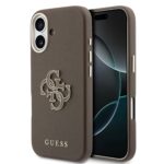 Rudas originalus dėklas Guess PU Resin Logo telefonui Apple Iphone 17