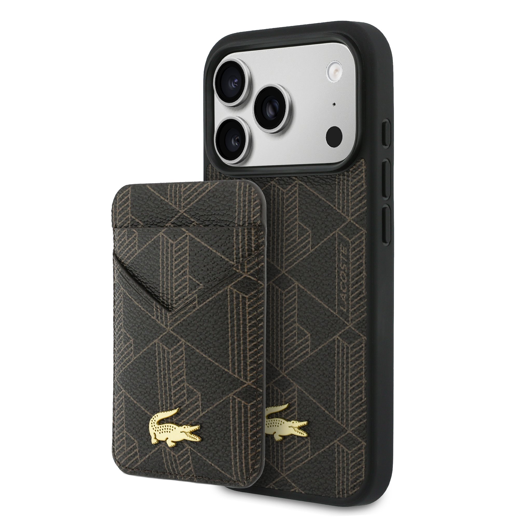 Rudas Lacoste PVC Blend MagSafe dėklas + Wallet Iphone 17 Pro Rudas Lacoste PVC Blend MagSafe dėklas su pinigine Iphone 17 Pro