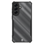 Skaidrus-juodas dėklas Tactical Quantum Stealth telefonui Samsung Galaxy A57