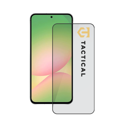 Juodas apsauginis ekrano stikliukas Samsung Galaxy A57 su Tactical Glass Shield 5D