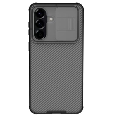 Skaidrus-juodas dėklas Samsung Galaxy A57 Nillkin Camshield su kameru apsauga