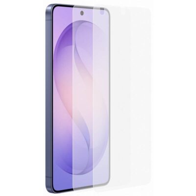 Originali apsauginė ekrano plėvelė Samsung Galaxy S26 EF-US942CTE Protection Film, matomi skaidrūs plėvelės sluoksniai virš telefono ekrano