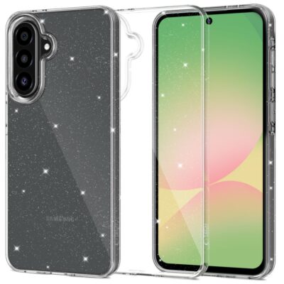 Skaidrus blizgantis dėklas Samsung Galaxy A27 5G Tech-Protect FlexAir su žėrinčiu efektu
