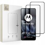 Juodas apsauginis ekrano stikliukas Motorola Edge 70 5G "TECH-PROTECT GLASS FIT+ 2-PACK"