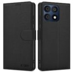 Juodas atverčiamas dėklas Motorola Edge 70 Pro 5G Tech-Protect Wallet su magnetiniu užsegimu