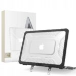 Juodas-skaidrus dėklas MACBOOK NEO 13 2026 Tech-Protect Kevlar Pro kompiuteriui