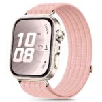 Rausva apyrankė HUAWEI WATCH FIT 3 su žiūrėjimo ekranu ir tekstūruota pynė