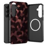 Panther deklas Samsung Galaxy A27 5G Tech-Protect Lamano Magsafe su rudos juodos panteros rašto nugarėle