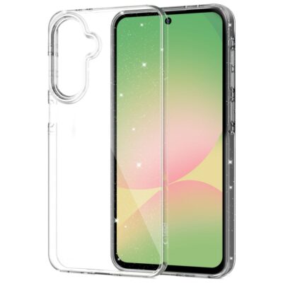 Skaidrus blizgantis dėklas Samsung Galaxy A27 5G Tech-Protect FlexAir su apsauga ir blizgesiu