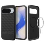 Juodas matinis deklas Google Pixel 10 10 Pro su Parallax MagSafe dizainu, matine tekstura ir magnetiniu ratu