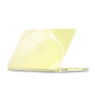 skaidrus deklas macbook neo 13 2026 tech-protect softshell liecia atvira geltonos spalvos