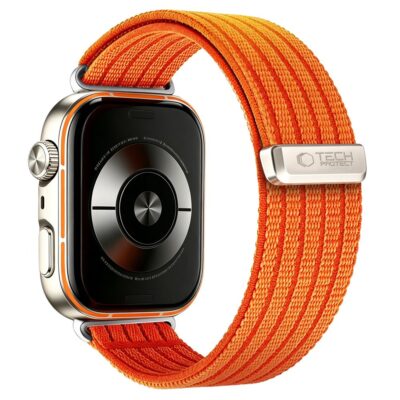 Oranžinė apyrankė Tech-Protect Nylon skirta HUAWEI WATCH FIT 3 4 4 PRO 5 5 PRO