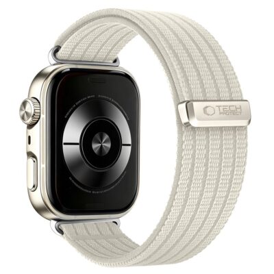 Starlight apyrankė HUAWEI WATCH FIT 3 4 4 PRO 5 5 PRO Tech-Protect Nylon šviesios spalvos nailoninė dirželio apyrankė