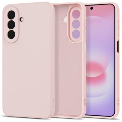 Rausvas dėklas Samsung Galaxy A27 5G, matomas galinės kameros modulis ir dėklo šonai
