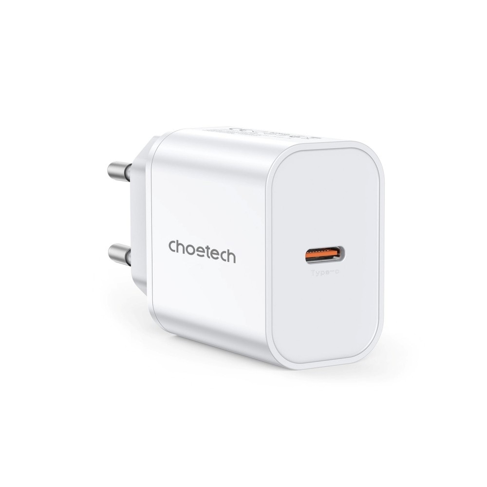 Baltas įkroviklis Choetech PD3042 45W USB-C Baltas įkroviklis Choetech PD3042 45W USB-C su USB-C jungtimi tiekiančioje pusėje