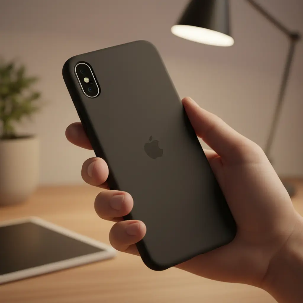 Plonas ir patogus iPhone dėklas rankoje