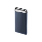 Mėlyna išorinė baterija Power Bank Remax RPP-625 su sidabrine viršutine dalimi ir tekstūruotu paviršiumi