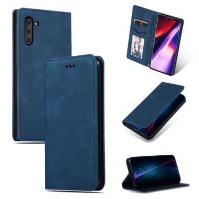 Tamsiai mėlynas atverčiamas dėklas Xiaomi Redmi A7 Pro 4G / 5G su kortelių laikikliais