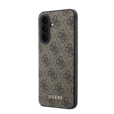 Rudas dėklas GUESS PU su monograminiu raštu ir logotipu, skirtas Samsung Galaxy A37