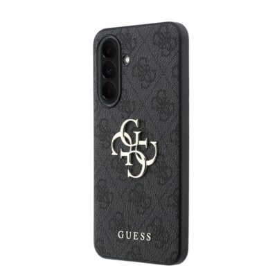 Pilkas originalus deklas Guess PU 4G su metaliniu logotipu ant teksturuoto paviršiaus