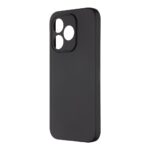 Juodas matinis dėklas Honor 600 Lite OBAL:ME Matte TPU, matoma kvadratinė kamerų išpjova su keliomis apvaliosiomis skylutėmis.