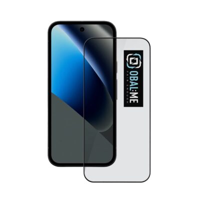Juodas apsauginis stikliukas Google Pixel 10a su OBAL:ME 5D Glass Screen Protector