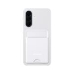 Baltas originalus dėklas Samsung Galaxy A37 EF-OA376TJE Card Slot Cover su matiniu paviršiumi