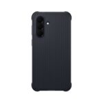 Juodas originalus dėklas Samsung Galaxy A57 Rugged Cover EF-RA576CBE, matomas tvirtas kampų dizainas.