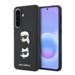 Juodas tekstūruotas Karl Lagerfeld dėklas skirtas Samsung Galaxy A57