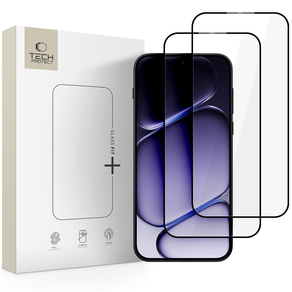 Juodas apsauginis ekrano stikliukas OnePlus Nord 6 "TECH-PROTECT GLASS FIT+ 2-PACK" Juodas apsauginis ekrano stikliukas OnePlus Nord 6 "TECH-PROTECT GLASS FIT+ 2-PACK" - Image 1